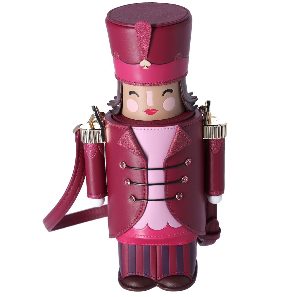 Kate Spade 3D Nutcracker Purple Leather Crossbody KJ074 Novelty - Picture 1 of 6